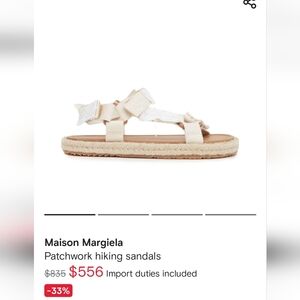 Maison Martin Margiela Beige and White Sandals